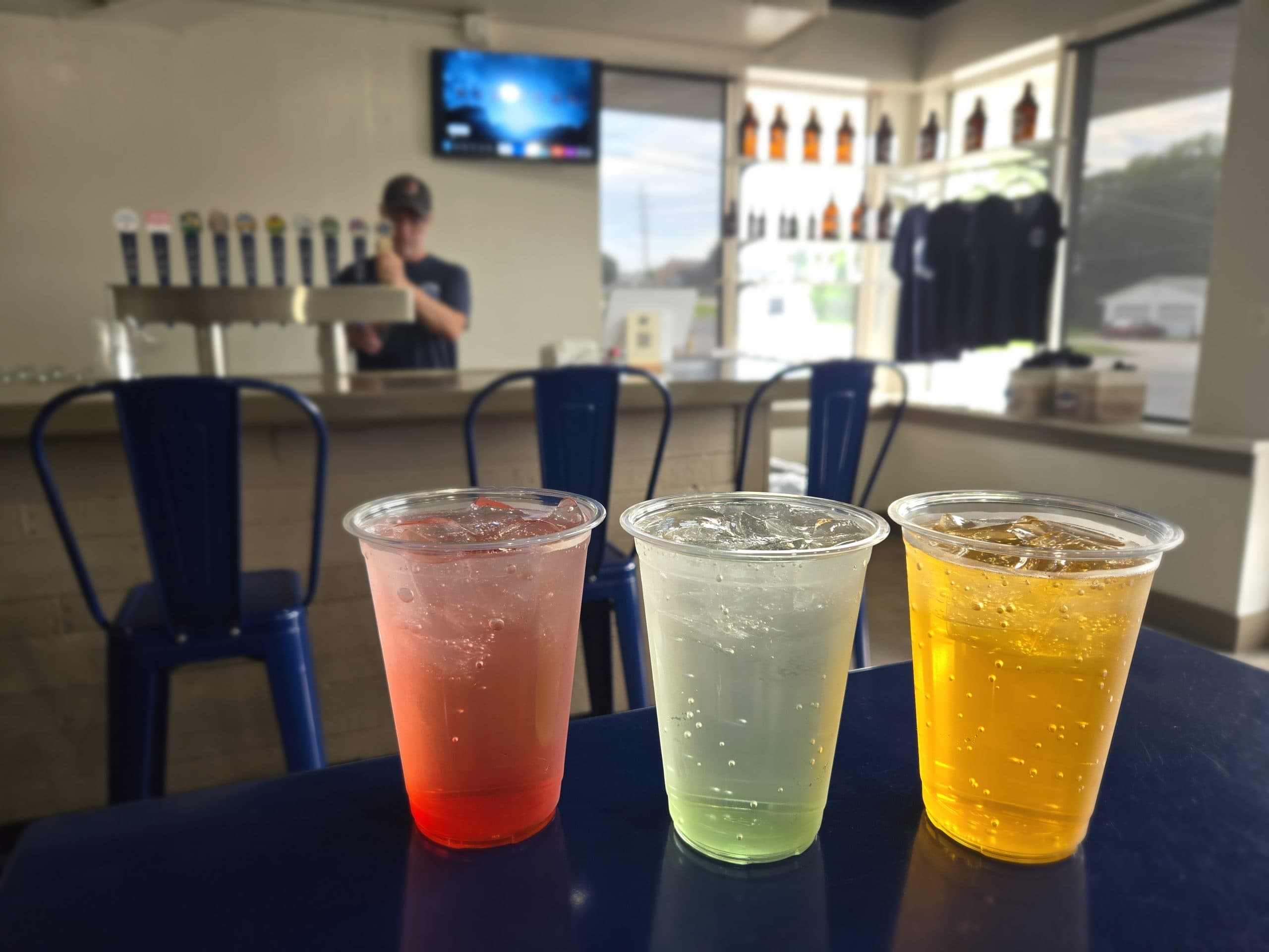 Handmade sodas on the bar at Interruption Public House